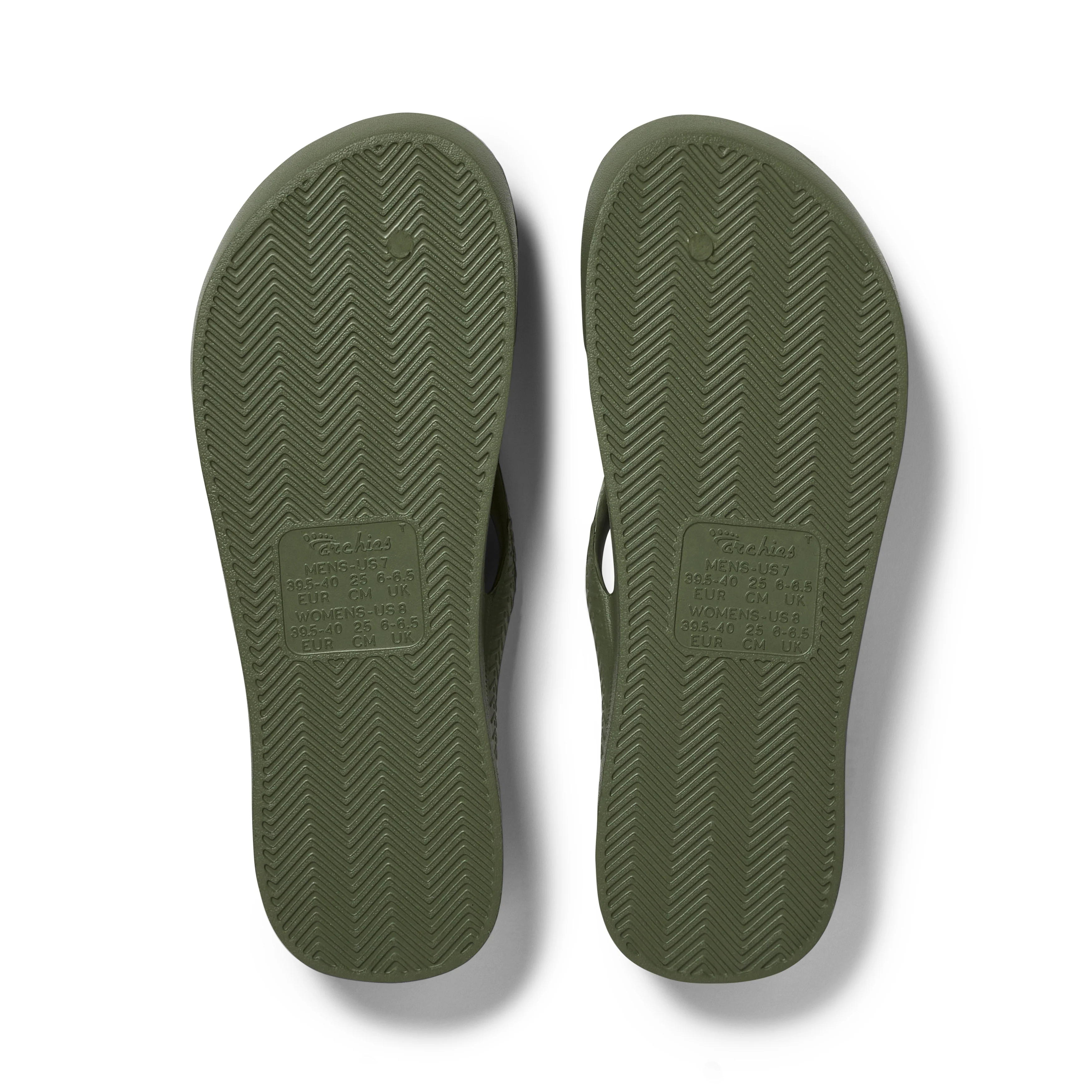Arch Support Flip Flops - Classic - Olive - Image 12