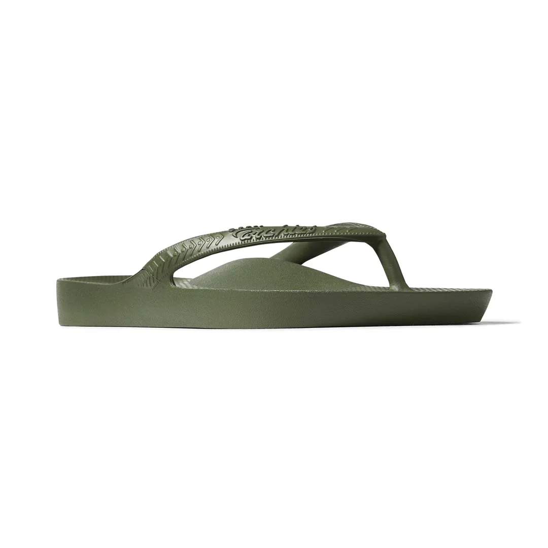 Arch Support Flip Flops - Classic - Olive - Image 18