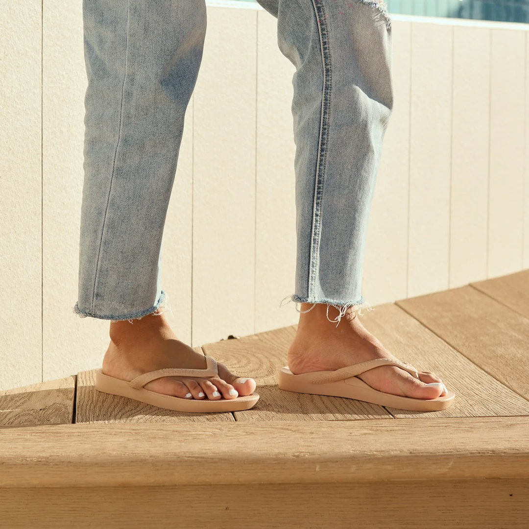 Arch Support Flip Flops - Classic - Tan - Image 3